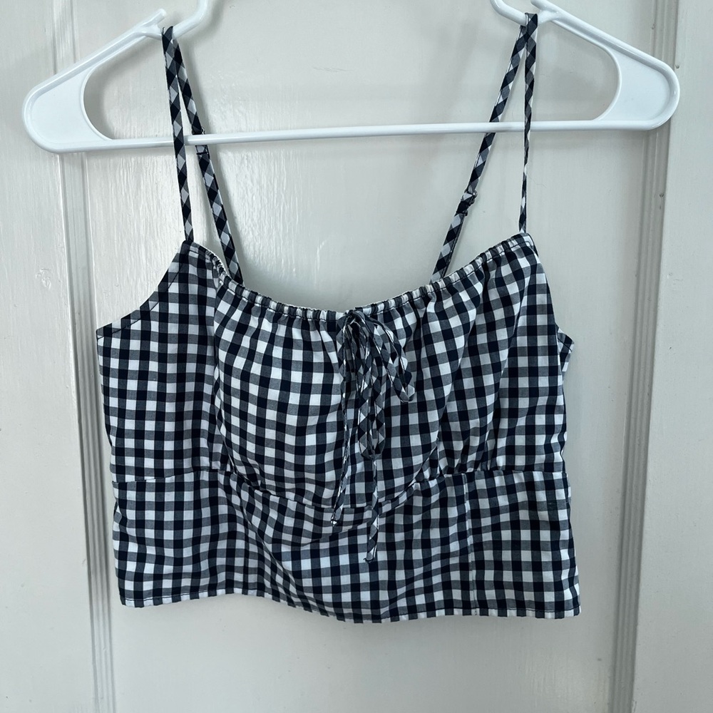 Abercrombie and Fitch Gingham Cropped Tank